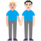 Men Holding Hands- Medium-Light Skin Tone- Light Skin Tone emoji on Microsoft